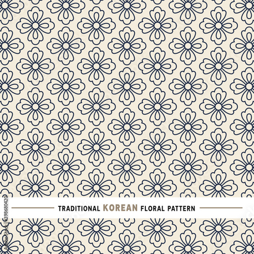 Traditional Korean floral pattern