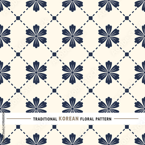 Traditional Korean floral pattern