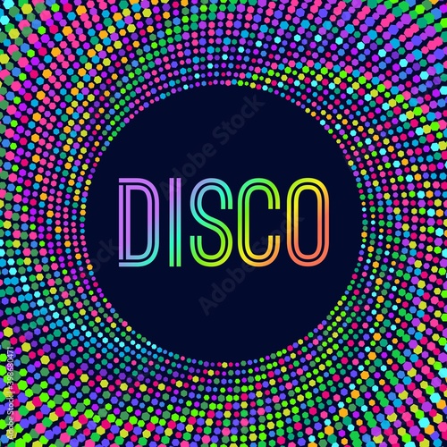Illustration design disco retro vector. music flyer