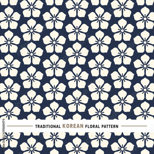 Traditional Korean floral pattern