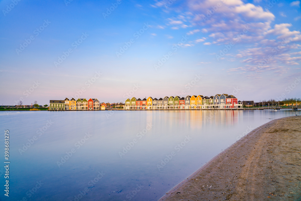 The colorful houses of Houten in Netherlands