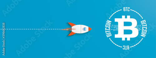 Rocket Bitcoin First Blue Header