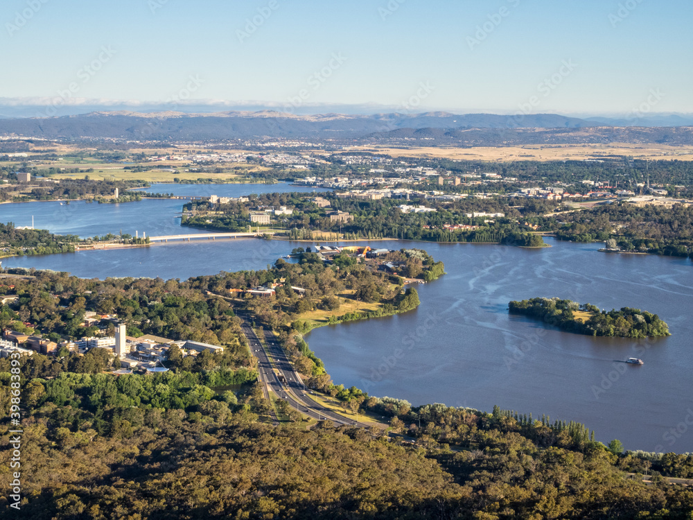 Lake Burley Griffin photographed from the Telstra Tower - Canberra, Australian Capital Territory, Australia