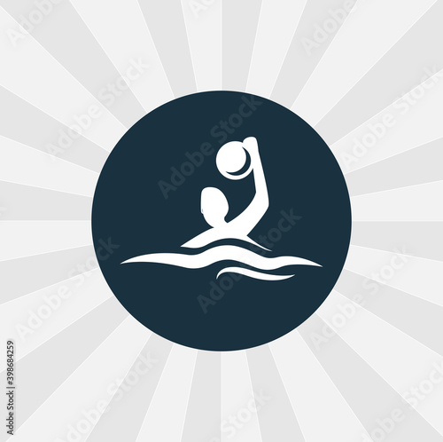Water polo isolated vector icon. sport design element