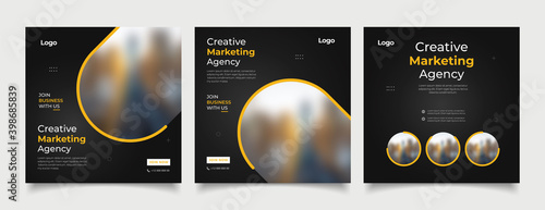 Digital business marketing banner for social media post template 