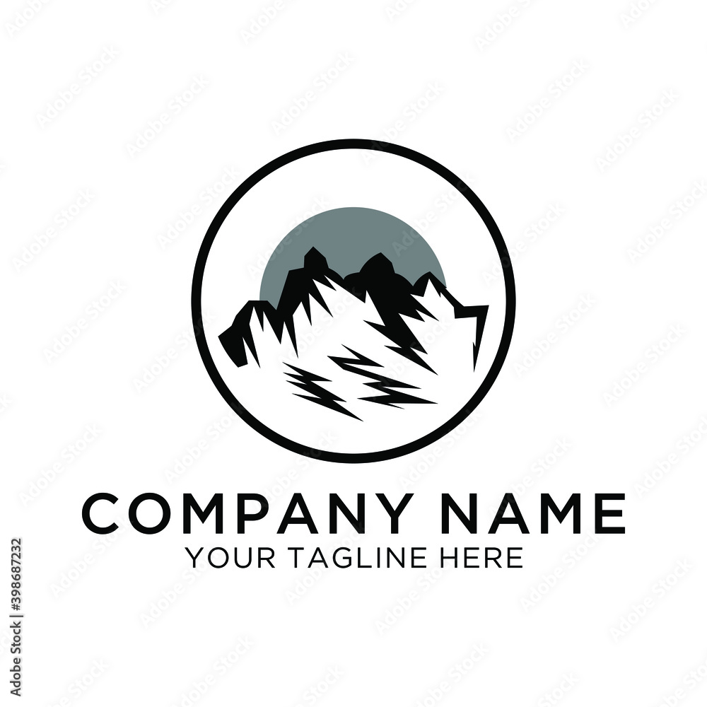 Mountains logo design vector template Mountains logo design vector template