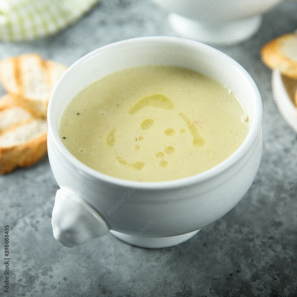 Celery asparagus soup with truffle oil Celery asparagus soup with truffle oil
