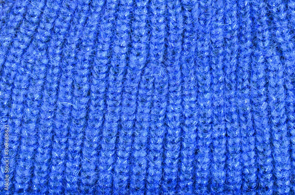 Fototapeta premium colored knitted warm wool texture or background close-up