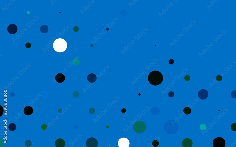 Light Blue, Green vector cover with spots. Glitter abstract illustration with blurred drops of rain. Pattern for beautiful websites. Light Blue, Green vector cover with spots. Glitter abstract illustration with blurred drops of rain. Pattern for beautiful websites.