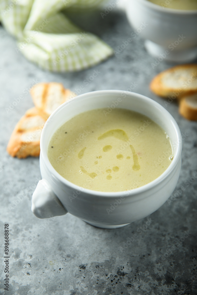 Celery asparagus soup with truffle oil Celery asparagus soup with truffle oil