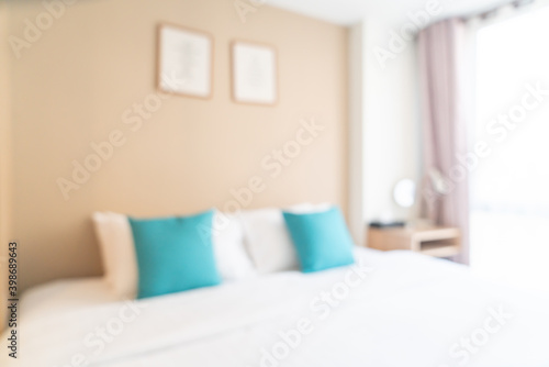 abstract blur bed in bedroom