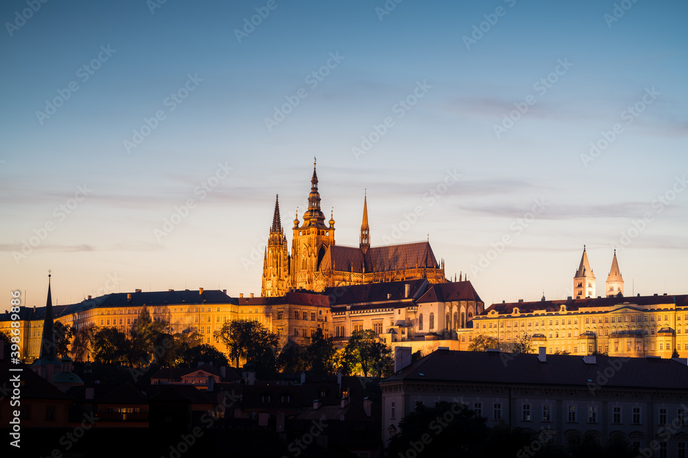Prague Castle at dusk- Czech Republic Prague Castle at dusk- Czech Republic