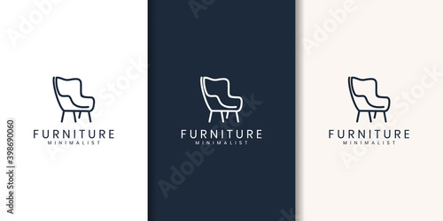 minimalist furniture logo design style line