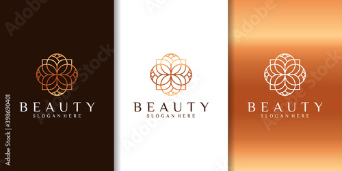 Beauty spa logo design, with line concept