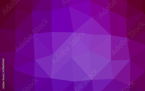 Light Purple vector polygon abstract backdrop. Geometric illustration in Origami style with gradient. The best triangular design for your business.