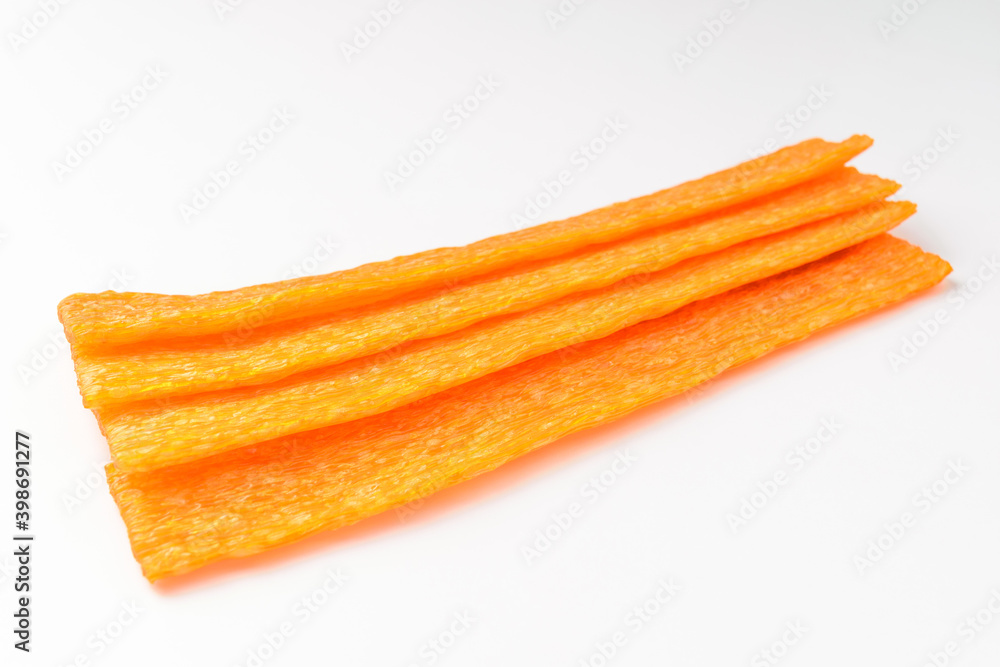 Sticky snack on white background Sticky snack on white background