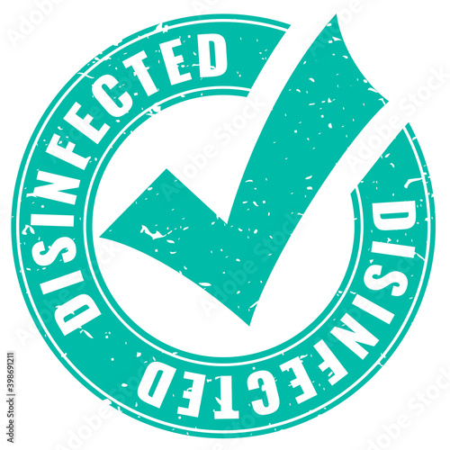 Disinfected grunge stamp