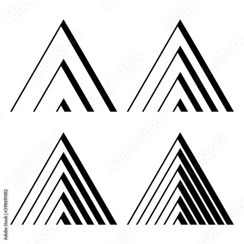 Black triangular logo strip...