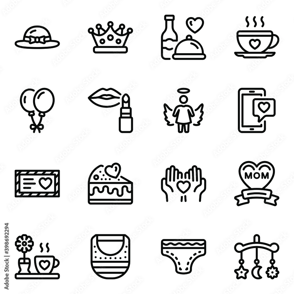 Mothers Day Elements Solid Icons
Mothers Day Elements Solid Icons