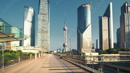 Wallpaper Mural hyper lapse, Pudong financial district Shanghai, China Torontodigital.ca