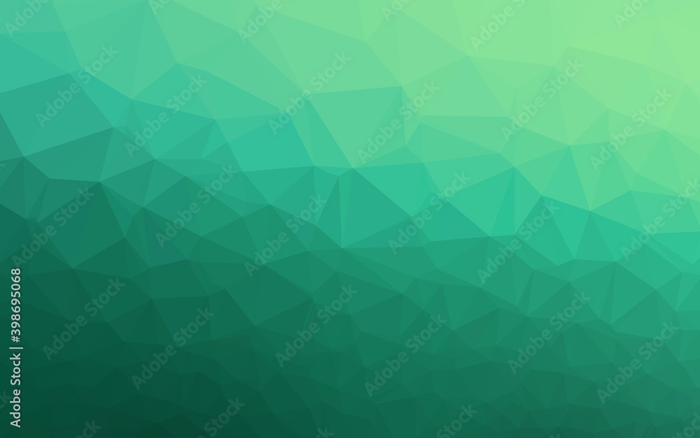 Light Green vector shining triangular template. A completely new color illustration in a vague style. Brand new design for your business.