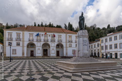 view of the city hall and Place of the Republic Square in Tomar © makasana photo