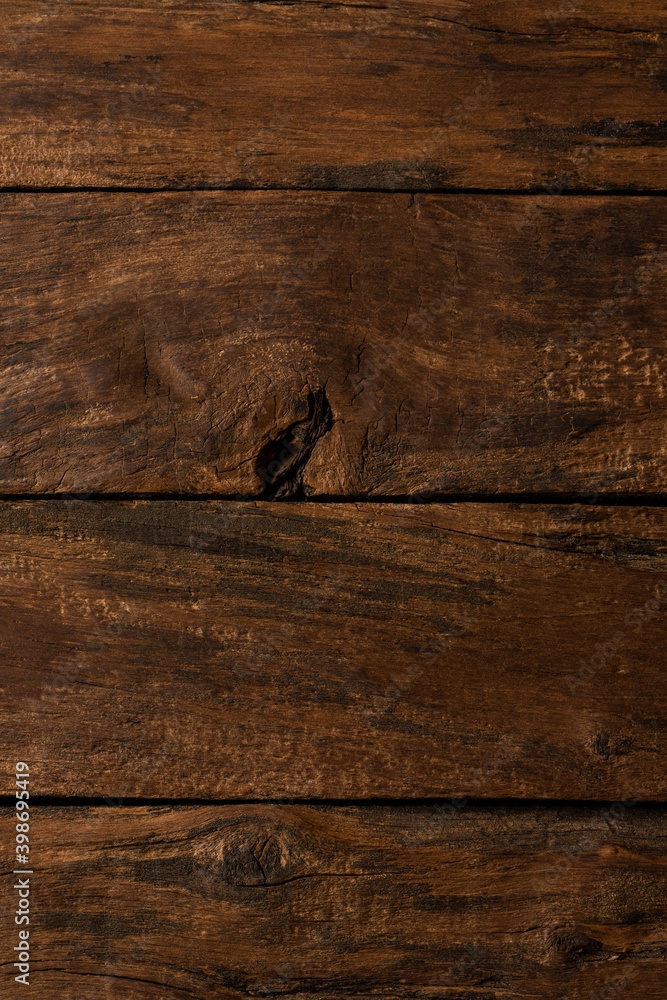 Obraz premium Old wooden background. Top view