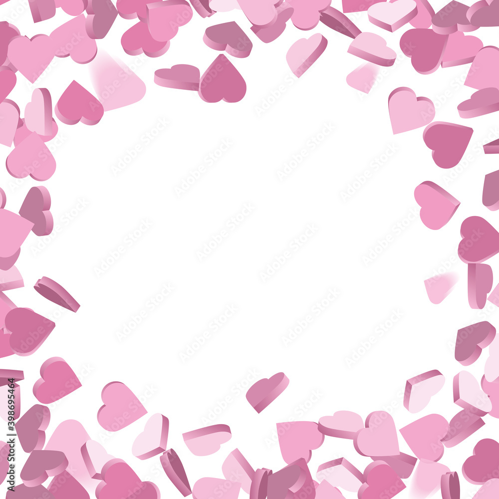 Pink little Hearts love background - Design for valentines day and love