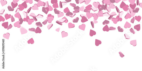 Pink little Hearts love background - Design for valentines day and love banner