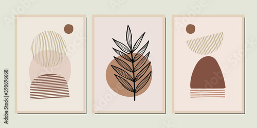 Set of creative minimalist hand drawn illustrations for wall decoration, postcard or brochure cover design. Hand draw vector design elements. Vector EPS10.