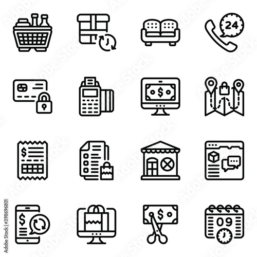 
Ecommerce Solid Icons Vectors Pack 
