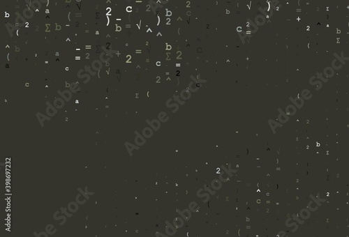 Light Black vector pattern with arithmetic signs.