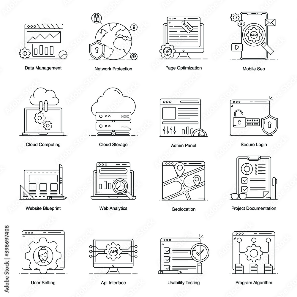 Pack of Seo and Development Flat Icons
Pack of Seo and Development Flat Icons