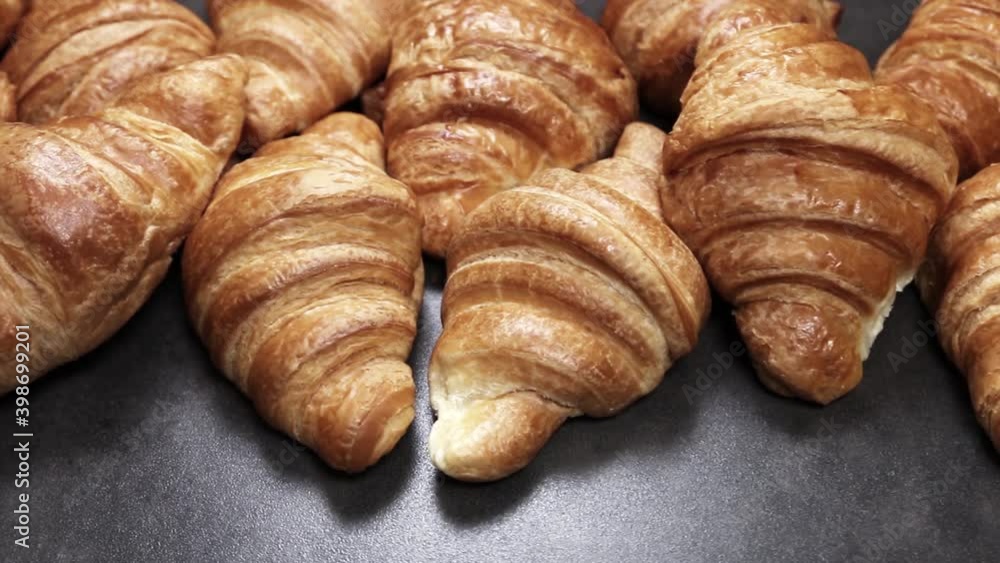 freshly baked croissants on the Breakfast table freshly baked croissants on the Breakfast table