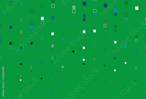 Light Blue, Green vector backdrop with lines, rectangles.