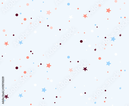 star Doodle background, Starry night nursery seamless pattern. Baby boy girl vector repetition illustration. Festive holiday wrapping paper. Constel easy repeat. Vector