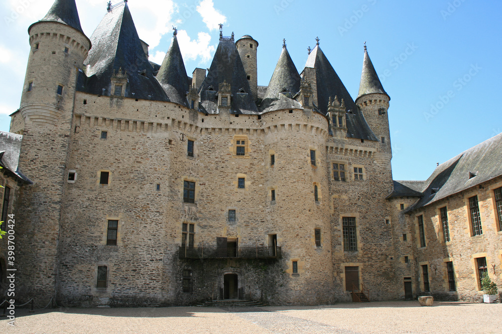 medieval castle in jumilhac in france