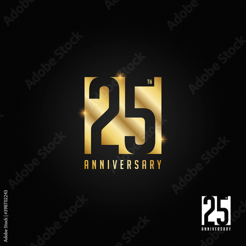25 years anniversary logo, icon and symbol vector illustration