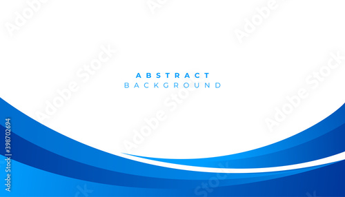 Abstract blue wavy business style background. Eps10 Vector