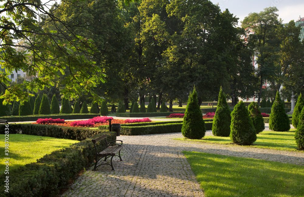 Frederic chopin park in Poznan. Poland