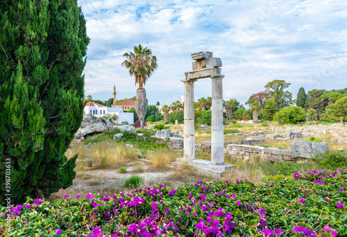 Fotografie Ancient Roman Agora in Kos Island
