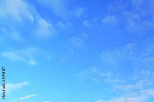 Blue sky with clouds background, Beautiful daylight natural sky composition.