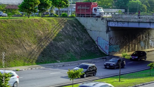 Traffic time lapse of Torquato Tapajos and Max Teixeira avenues photo