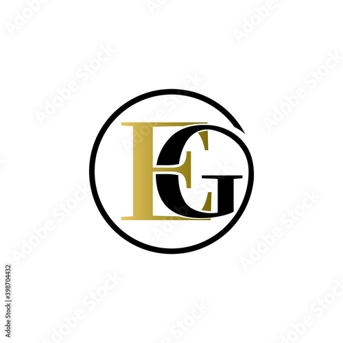 eg circle luxury logo design vector icon