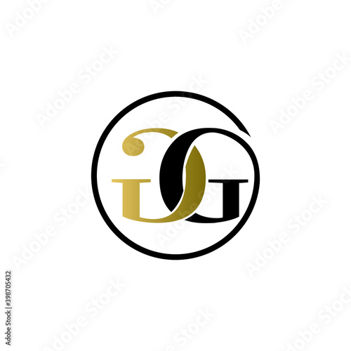 gg circle luxury logo design vector icon