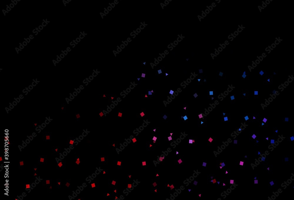 Dark Blue, Red vector layout with circles, lines, rectangles.