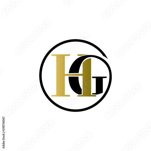 hg circle luxury logo design vector icon