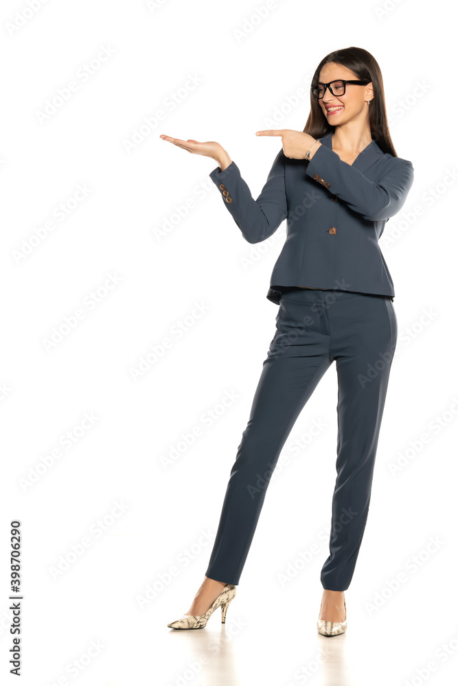 beautifu advertizing business woman in a pants and jacket beautifu advertizing business woman in a pants and jacket