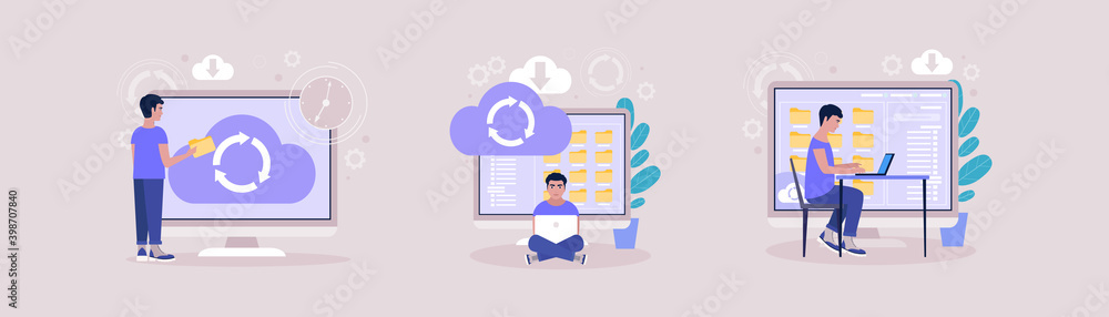 Cloud data storage concept Cloud data storage concept