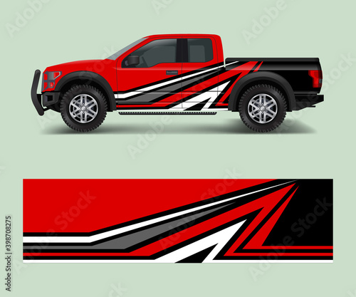 modern design for truck graphics vinyl wrap vector